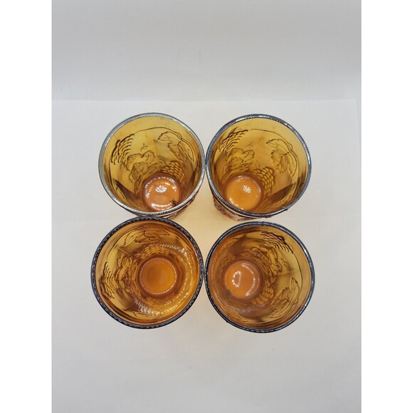 Carnival Glass Juice Glasses Set Of 4 - Picture 14 of 15